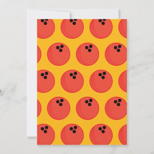 Invitation à la fête d'anniversaire de Retro Bowli (Dos)