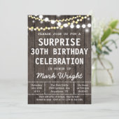 Invitation à la fête d'anniversaire de Rustic Adul (Debout devant)