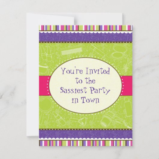 Invitation à la fête d'anniversaire de Sassy Girl (Devant)