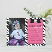 Invitation à la fête d'anniversaire de Sassy Zebra (Debout devant)