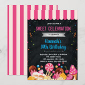 Invitation à la fête d'anniversaire de shopping su (Devant / Derrière)