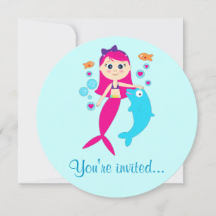 Invitation à la fête d'anniversaire de Sirène et d