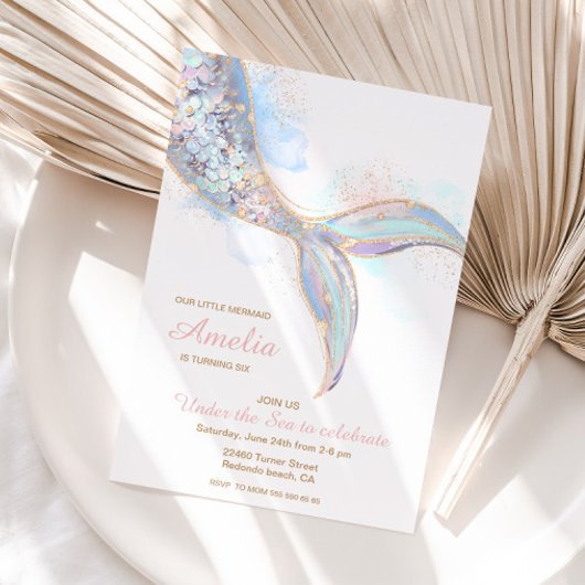 Invitation à la fête d'anniversaire de Sirène - so