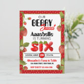 Invitation à la fête d'anniversaire de six ans sur (Debout devant)