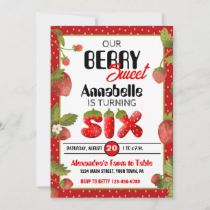 Invitation à la fête d'anniversaire de six ans sur