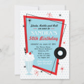 Invitation à la fête d'anniversaire de Sock Hop 19 (Devant)