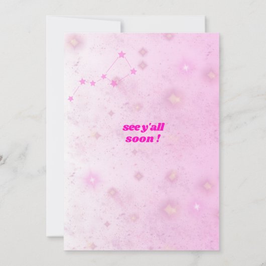 Invitation à la fête d'anniversaire de Space Cowgi (Dos)