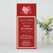 Invitation à la fête d'anniversaire de Sparkle Red (Debout devant)