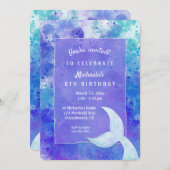 Invitation à la fête d'anniversaire de Splashy Mer (Devant / Derrière)