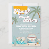 Invitation à la fête d'anniversaire de Surf Beach (Devant)