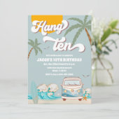 Invitation à la fête d'anniversaire de Surf Beach (Debout devant)