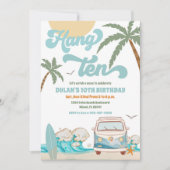 Invitation à la fête d'anniversaire de Surf Beach (Devant)