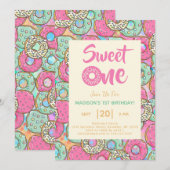 Invitation à la fête d'anniversaire de Sweet One D (Devant / Derrière)