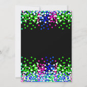 Invitation à la fête d'anniversaire de thème lumin (Dos)