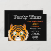 Invitation à la fête d'anniversaire de Tiger (Devant / Derrière)