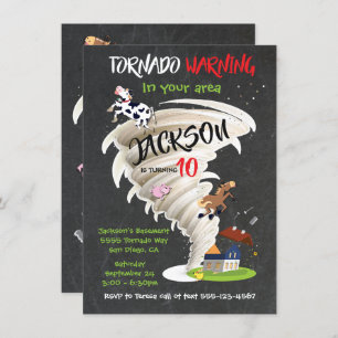Invitation à la fête d'anniversaire de Tornado