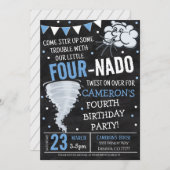 Invitation à la fête d'anniversaire de Tornado (Devant / Derrière)