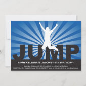 Invitation à la fête d'anniversaire de Trampoline  (Devant)