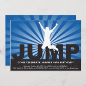 Invitation à la fête d'anniversaire de Trampoline  (Devant / Derrière)