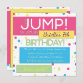 Invitation à la fête d'anniversaire de Trampoline  (Devant / Derrière)