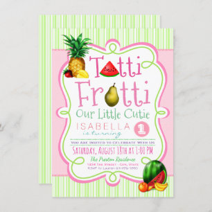 Invitation à la fête d'anniversaire de Tutti Frutt
