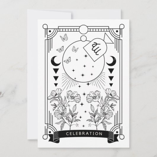 Invitation à la fête d'anniversaire de Virgo (Devant)