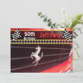 Invitation à la fête d'anniversaire de voiture cla (Debout devant)