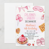 Invitation à la fête d'anniversaire de Waffle et P (Devant / Derrière)