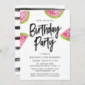 Invitation à la fête d'anniversaire de Watermelon (Devant / Derrière)