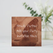 Invitation à la fête d'anniversaire de Western Cow (Debout devant)