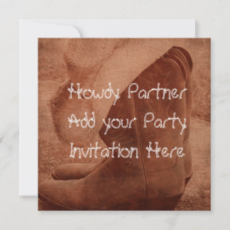 Invitation à la fête d'anniversaire de Western Cow
