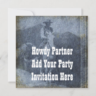 Invitation à la fête d'anniversaire de Western Cow