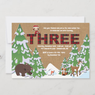 Invitation à la fête d'anniversaire de Winter Thre