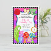 Invitation à la fête d'anniversaire de Wonderland (Debout devant)