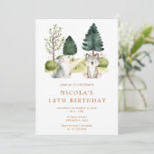 Invitation à la fête d'anniversaire de Woodland Wo (Debout devant)