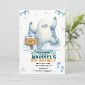 Invitation à la fête d'anniversaire de Yeti (Debout devant)