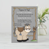 Invitation à la fête d'anniversaire de Yippee Ki Y (Debout devant)