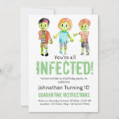 Invitation à la fête d'anniversaire de Zombie Hall (Devant)