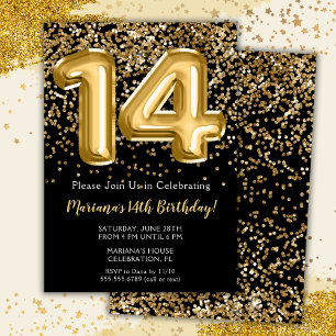 Invitation à la fête d'anniversaire des 14 ans de 
