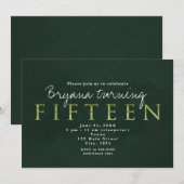 Invitation à la fête d'anniversaire des 15 ans Gre (Devant / Derrière)
