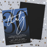Invitation à la fête d'anniversaire des 30 ans Ble<br><div class="desc">Célébrez trente ans avec style grâce à cette invitation de fête d'anniversaire 30 ans avec un dégradé rose moderne à noir. Le design présente un grand "30" noir sur la majeure partie de la carte, avec un "Trente" blanc écrit à la main en superposition pour un look audacieux et contemporain....</div>