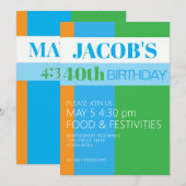 Invitation à la fête d'anniversaire des 40 ans d'u (Devant / Derrière)