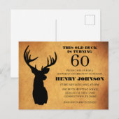 Invitation à la fête d'anniversaire des 60 ans de  (Devant / Derrière)