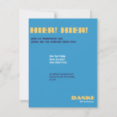 Invitation à la fête d'anniversaire des 60 ans de  (Dos)