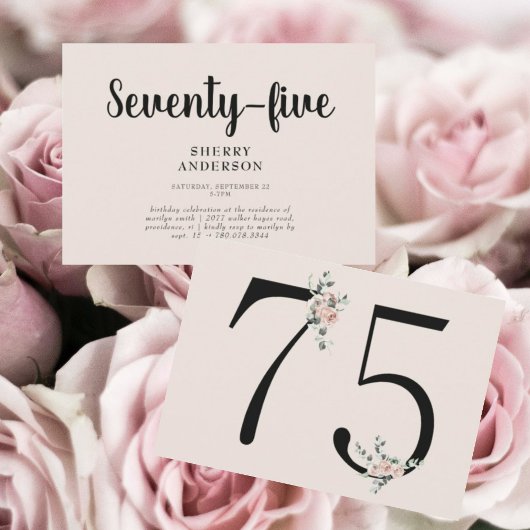 Invitation à la fête d'anniversaire des 75 ans Blu