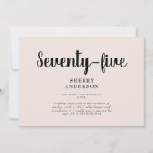 Invitation à la fête d'anniversaire des 75 ans Blu (Devant)