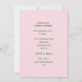 Invitation à la fête d'anniversaire des 86 ans ave (Dos)