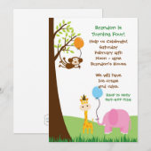 Invitation à la fête d'anniversaire des animaux de (Devant / Derrière)