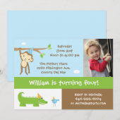 Invitation à la fête d'anniversaire des animaux de (Devant / Derrière)