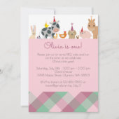 Invitation à la fête d'anniversaire des animaux de (Devant)